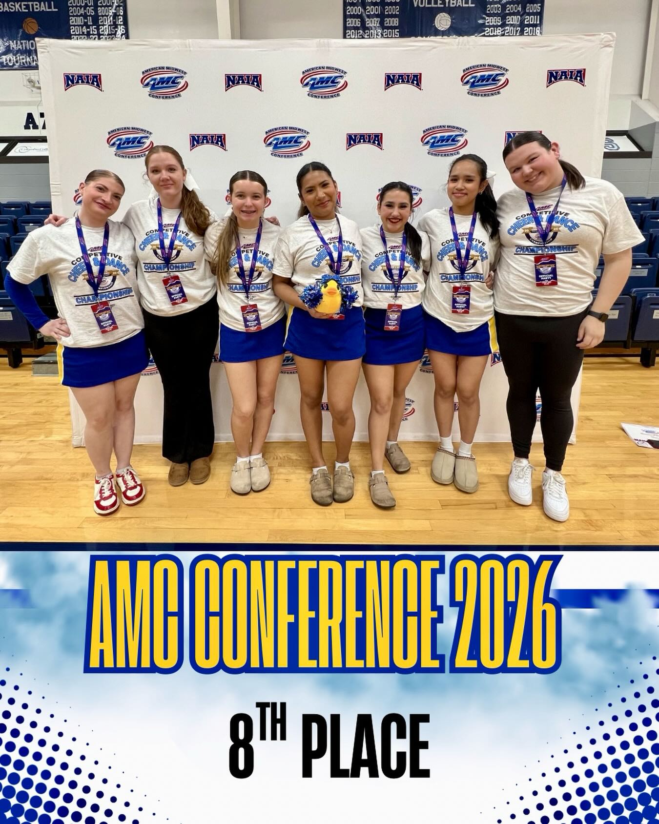 Cottey Cheer Earns Eighth in AMC Cheer Championships