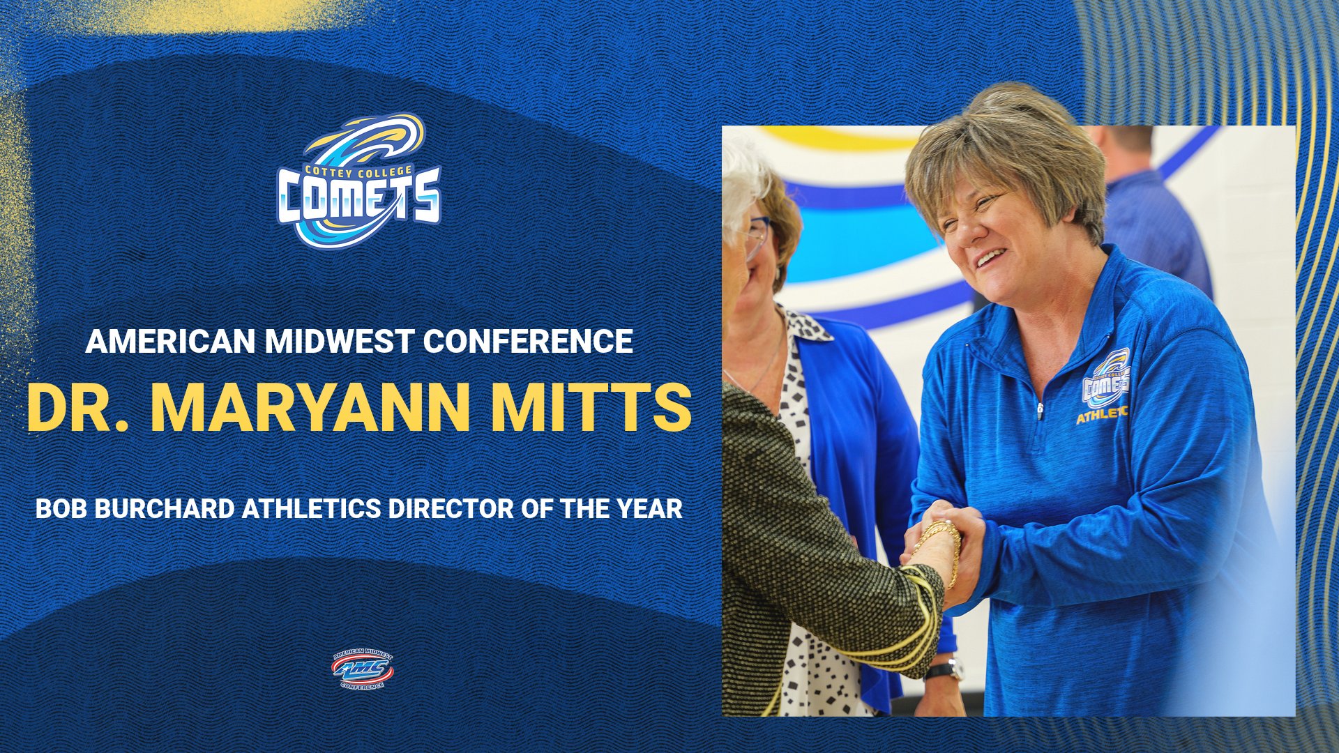 Dr. Mitts Named American Midwest Conference (AMC) Bob Burchard Athletics Director of the Year